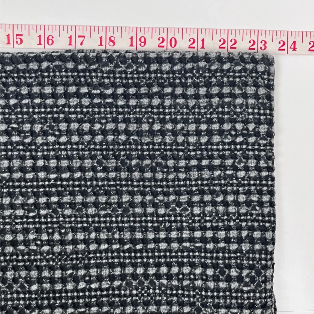 Pottery Barn Pillow Cover 24” Navy Gray Honeycomb Zipper Cotton Lined Euro